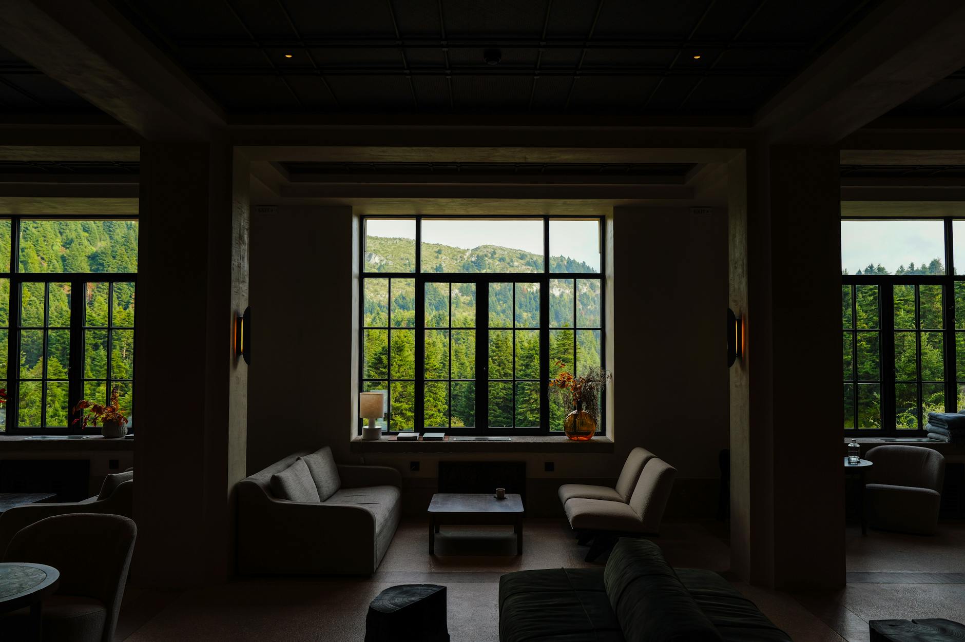 Lounge mit Alpenblick